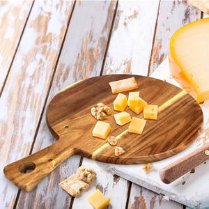 เขียงไม้มีด้ามจับทำจากไม้สักคุณภาพสูงพร้อมสีธรรมชาติสำหรับตกแต่งห้องครัว - Product Image 5