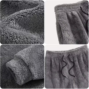 Ensemble sweat à capuche et short en laine Sherpa de haute qualité pour hommes tenue deux pièces élégante parfaite pour l'ensemble sweat à capuche et short pour hommes - Product Image 5