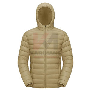 Wholesale Mens Insulated Puffer Jacket Quilted Lightweight Winter <b>Coat</b> Water Resistant Fabric Hood Custom Colors Logo - Product Image 1