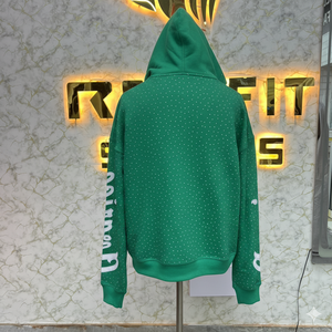 Sudadera con Capucha Premium de Calidad Superior a Precio Razonable, con Cremallera, Diseño Desgastado, Chaqueta con Cremallera y Pedrería, Lavado Ácido, Sudadera de Forro Polar para Hombre, Estilo Urbano - Product Image 2