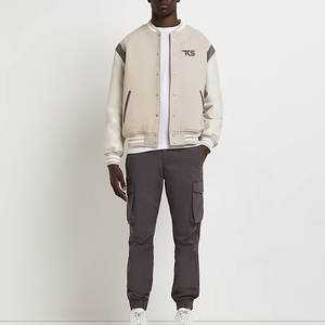 Vente en gros Street Wear Meilleure conception de vos propres produits de qualité 2025 Vente chaude Hommes Manches en cuir Letterman Vestes pour hommes - Product Image 3