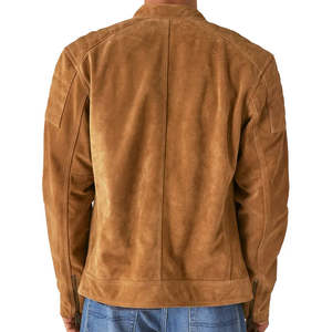 Chaqueta de cuero de invierno para hombre de diseño superior 100% de alta calidad con cuello levantado forro de piel manga completa personalizable precio razonable - Product Image 3