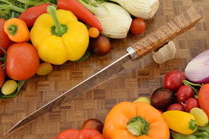 Couteau de chef en acier inoxydable fait à la main de 14 pouces Couteaux de cuisine Gaine en cuir Échantillon gratuit Offre à usage industriel - Product Image 4