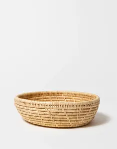 Handmade Round Rattan Serving <b>Bowl</b> Premium Quality Food <b>Bowl</b> for Hotels and Restaurants Affordable Price OEM Available - Product Image 1