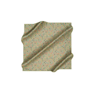 ผ้าพันคอผ้าไหมซาตินสีกากีพิมพ์ลายดิจิตอลทรงสี่เหลี่ยมผืนผ้า - Product Image 1