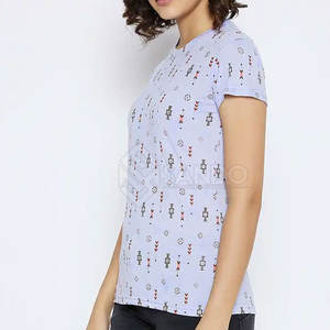 Camiseta de Verano para Mujer, Hecha en Pakistán, 100% Algodón, Sublimada, con Diseño y Logotipo Personalizados, Secado Rápido, Transpirable, Alta Calidad, MOQ Bajo - Product Image 2