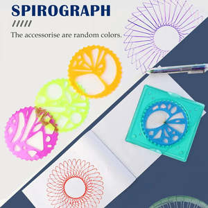 Spirographe Plastic Drawing Board <b>Set</b> for Kids <b>PC</b> Geometric Design Writing Tablet DIY Usage EN71 Certified Packaged in Box - Product Image 3