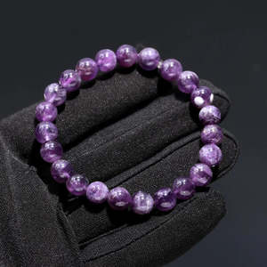 Natural Amethyst <b>Bead</b> <b>Bracelet</b> 8mm Round <b>Beads</b> 7 Inch Handmade Gemstone <b>Bracelet</b> Wholesale Supplier Christian Gift Jewelry - Product Image 4