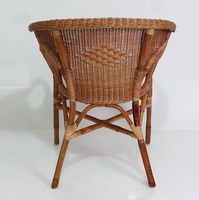 Silla de Ratán Sahara Indonesia, Silla Moderna de Ocio con Funda Extraíble para Sala de Estar, Comedor, Hotel/Villa