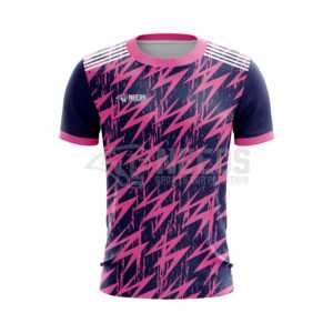 เสื้อฟุตบอลเนื้อผ้าโพลีเอสเตอร์เนื้อผ้า100% ออกแบบได้ตามต้องการสำหรับ2023 - Product Image 3