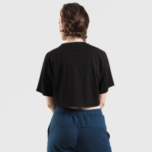 เสื้อยืดอีส มอชั่น เจอร์ซีย์สีดำ ผ้าฝ้าย 100% สำหรับออกกำลังกาย - Product Image 2