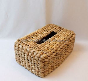 ที่ใส่กระดาษทิชชู่หวายสานด้วยมือที่ใส่กระดาษทิชชู่ตกแต่งเป็นมิตรต่อสิ่งแวดล้อมธรรมชาติเหมาะสำหรับสำนักงานที่บ้านโดยงานฝีมือของช่างฝีมือ - Product Image 4