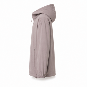 Veste coupe-vent à capuche pour homme personnalisée, légère, en polyester, résistante à l'eau, pour les voyages en plein air, fermeture éclair intégrale, fournisseur en gros OEM ODM UE - Product Image 4