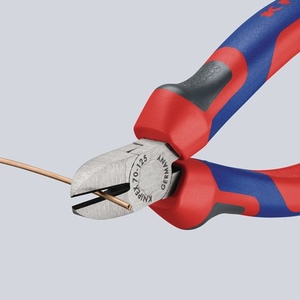 Cisaille latérale KNIPEX 125 mm avec tête polie et poignées multi-composants, coupe jusqu'à 1,5 mm - Product Image 5