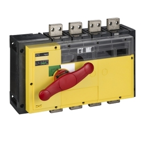 Sezionatore Semplice per Schneider Electric Compact INV1250 1250A con Maniglia Rotante Rossa e Frontale Giallo - Product Image 1
