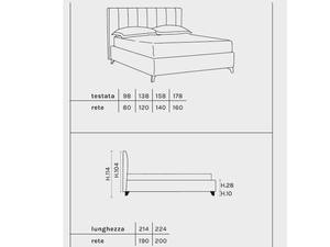 Classic & Elegant Upholstered Double <b>Bed</b> with Storage Fabric Material Customizable Colors & Materials Queen/King Sizes - Product Image 4