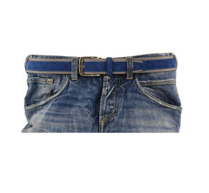 เข็มขัดผ้าแคนวาสสีเทาอมน้ำเงินสำหรับผู้ชายงานฝีมือแบบอิตาลีสำหรับผู้ชาย4ซม./1.58in สไตล์ลำลอง6ชิ้นต่อกล่อง - Product Image 4