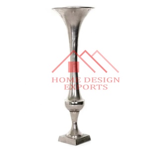 Florero de suelo de metal para centros de mesa de boda y eventos y hoteles y restaurantes decoración maceta con acabado dorado - Product Image 4