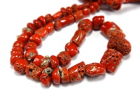 Perles en forme de tube lisses en corail rouge italien, pierres précieuses en corail italien naturel, perles de 8x7 mm à 16x13 mm, 16 pouces, fabrication de bijoux