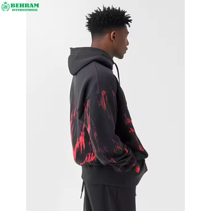 450g coton éponge plaine en détresse surdimensionné blanc pierre acide Vintage lavage à capuche unisexe sweat à capuche ample de haute qualité hommes sweats à capuche - Product Image 3