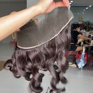 Bonne Qualité Cheveux Bruts Rebondissants Brun Couleur Vietnamien Extensions de Cheveux Humains Frontal et Bundles Ensemble 2025 - Product Image 5
