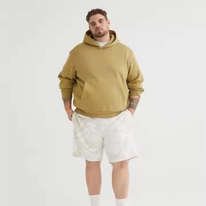 Wholesale Plus Size 330g Pure Cotton Unisex French Terry Custom logo Plain Blank Women's Men's Zipper-up Pullover <b>Hoodies</b> - Product Image 2