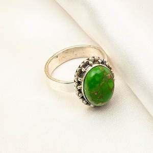 Tendencia 925 plata esterlina turquesa anillo de piedras preciosas joyería hecha a mano plata estilo bohemio anillo joyería para mujeres regalo para niñas - Product Image 3