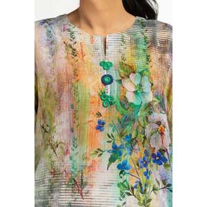 Traje Casual Verde de 3 Piezas con Estampado para Mujer, para Verano - Product Image 5