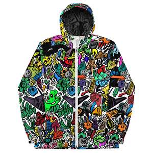 Veste coupe-vent à capuche en tissu toile, nouvelle conception, impression camouflage, vente en gros, respirante et écologique - Product Image 4