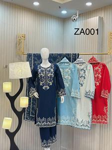 Colección SSumaira elegante bordado Khaddar 3 piezas Plazo Salwar Kameez traje acogedor ropa de invierno para mujer - Product Image 6