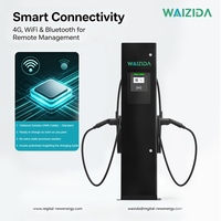 Stasiun Pengisian Daya EV Tipe 2 Dual Port 22kW 32A Baru untuk Hotel, Pengisi Daya Kendaraan Listrik Komersial untuk 2 Mobil