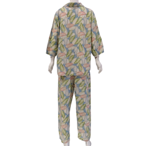 Pijama ligero de verano para mujer, suave, cómodo, largo completo - Product Image 3