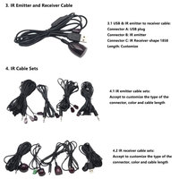 Cable extensor IR DE CONTROL DE receptor remoto de 38kHz para TV STB Set-Top Boxes Sensor DE CONTROL DE receptor