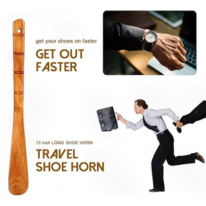 Shoehorn 70 with <b>Stand</b>, Long Handle, Wooden Shoehorn, 27.5 Inch, Made in Japan, Shoehorn, Khaki Color,Oak Wood - Product Image 5