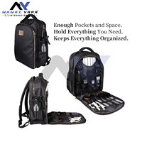 Sac à dos en cuir PU pour outils de coiffure de grande capacité, étanche, étui de transport portable avec logo, styliste, sac à outils de coiffure