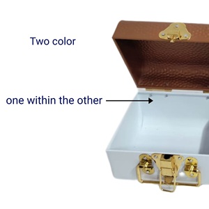 Direct Factory Decor Impex Boîte de coffre en métal polyvalente de haute qualité Ensemble de 3 conteneurs de stockage Outils de bijoux Usage domestique - Product Image 6