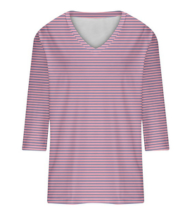 Camiseta de manga larga informal ajustada de talla grande para mujer, cuello en V, 100% algodón, transpirable, de secado rápido, Color sólido, logotipo personalizable - Product Image 2