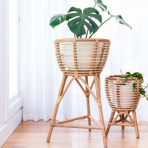 Pot de Jardinières en Corde de Jute Tissé à la Main au Design Unique avec Support pour Décoration Intérieure et Extérieure - Product Image 5
