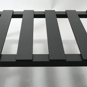 Porte-vêtements en bambou avec 2 étagères, tout noir - Product Image 4