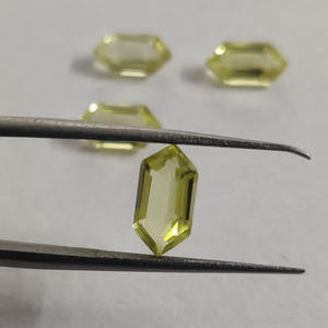 Quartz de citron naturel 10x5mm hexagonal coupe allongée 1.36 cds, ventes Iroc pierres précieuses de topaze de citron authentique facette pour bijoux - Product Image 3
