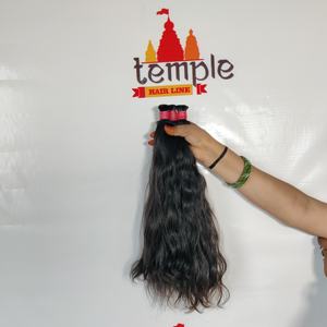 Extensiones de cabello humano de trama a granel de la India, estilos ondulados de cuerpo recto alineados con cutícula, venta al por mayor, procesamiento químico de Temple Virgin - Product Image 5