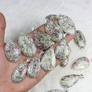 เครื่องประดับอัญมณีสไตล์โบฮีเมียนจี้พลอยทับทิมสไตล์แอฟริกันสำหรับเครื่องประดับเงิน - Product Image 4