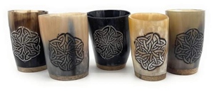 แก้วเครื่องดื่มฮอร์นมีขอบแตรขัดเงาสำหรับโอกาสคริสต์มาส - Product Image 3