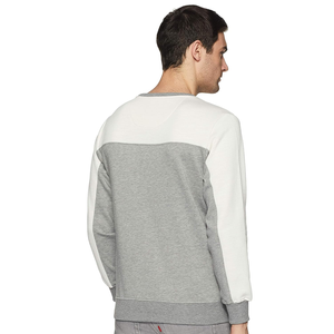 เสื้อสเวตเตอร์ผ้าฝ้าย100% สำหรับผู้ชายเสื้อสเวตเตอร์คอกลมแฟชั่นผ้าถักลายพิมพ์สีพื้นงานตามสั่ง - Product Image 2