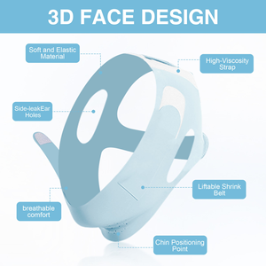 Portatile V-Line riutilizzabile doppio mento cintura di sollevamento casa cura del viso maschera dimagrante bendaggio <span class=keywords><strong>per</strong></span> la cura personale della bellezza del sonno PC - Product Image 6