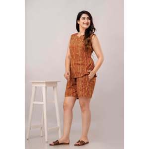 Women's Romantic Abstract Maroon Poplin Buttoned Elastic <b>Waist</b> Buttoned Elastic <b>Waist</b> XS Breathable Animal Striped Winter - Product Image 4