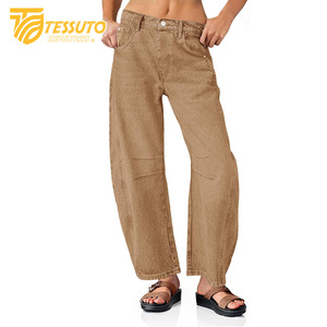 Women's High-Waisted Cargo Pants Stylish High-Waist Denim <b>Jeans</b> - Product Image 2