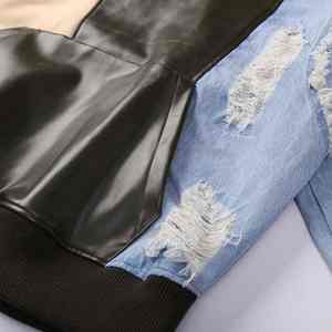 เสื้อฮู้ดดี้หนังแท้คุณภาพสูง 100% สำหรับฤดูหนาว คอตั้ง ทรงโอเวอร์ไซส์ ระบายอากาศได้ดี แบบสวมหัว ยูนิเซ็กซ์ สีพื้น พิมพ์ลายดิจิทัล - Product Image 3