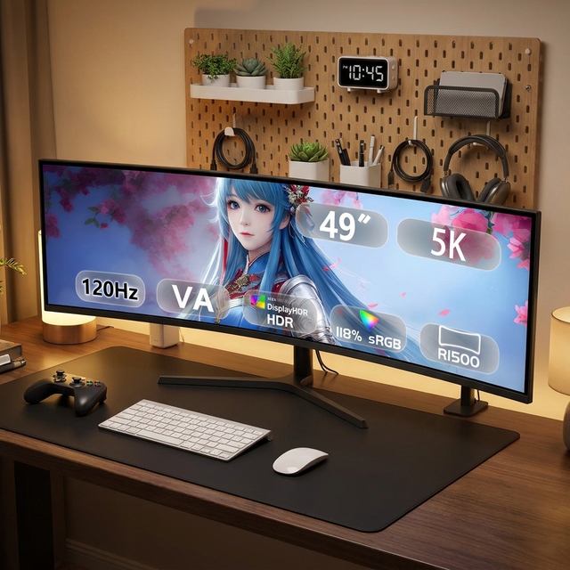 34 Inch 4K UHD 21:9 Ultrawide Curved Gaming Monitor 144Hz 1ms Frameless Desk LCD Display for PC Gaming