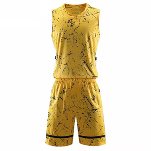 Uniformes de basketball personnalisés OEM, tissu 100% polyester, respirant, antibactérien, anti-transpiration, grande taille, sans manches, sur mesure - Product Image 1